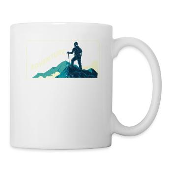 Abenteuer Wandern Outdoor-Liebhaber Camping - Tasse - Weiß - Rechts