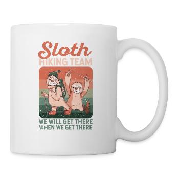 Sloth Hiking Team Funny Walker Sloths - Mug - white - Right