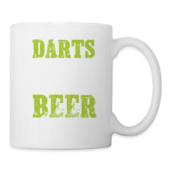 bier und dart - Tasse - Weiß - Rechts