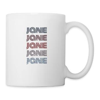 70er Retro Name Vintage Personalisieres Jane - Tasse - Weiß - Rechts