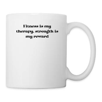 Fitness - Le fitness est ma thérapie, la force est ma - Mug blanc - blanc - Droite