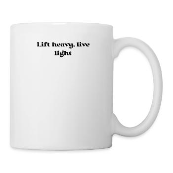 Fitness - Lift heavy, live light - Tasse - Weiß - Rechts