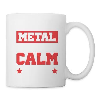metal calm down - Tasse - Weiß - Rechts