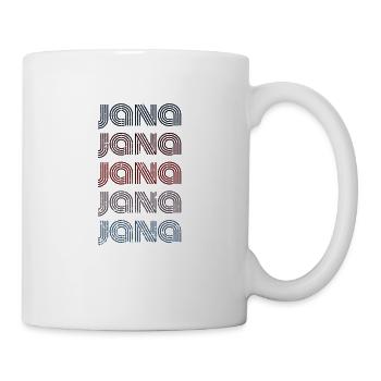 70s Retro Nom Vintage Personnalisé Jana - Mug blanc - blanc - Droite