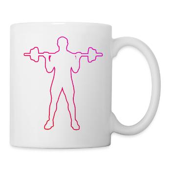 Ausdauertraining Gewichtheben Cardio Fitness - Tasse - Weiß - Rechts