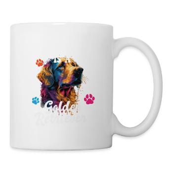 The Best Therapy Is A Golden Retriever Dog Mom - Tasse - Weiß - Rechts