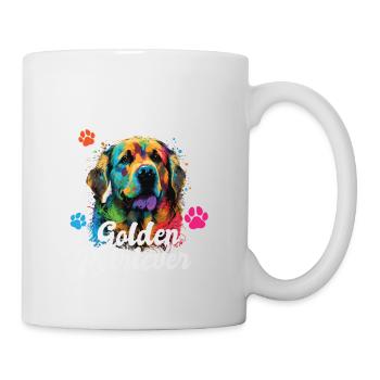 The Best Therapy Is A Golden Retriever Dog Mom - Tasse - Weiß - Rechts
