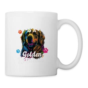 The Best Therapy Is A Golden Retriever Dog Mom - Tasse - Weiß - Rechts