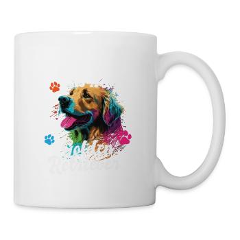The Best Therapy Is A Golden Retriever Dog Mom - Tasse - Weiß - Rechts