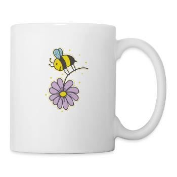 Abeille avec des animaux à fleurs Nature Miel - Mug blanc - blanc - Droite