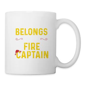 Mein Herz gehört dem Feuerwehrmann - Tasse - Weiß - Rechts