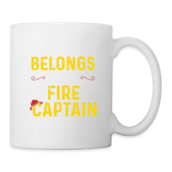 Mein Herz gehört dem Feuerwehrmann - Tasse - Weiß - Rechts