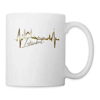 Istanbul Skyline Heartbeat Turquie J’aime Türkiye - Mug blanc - blanc - Droite