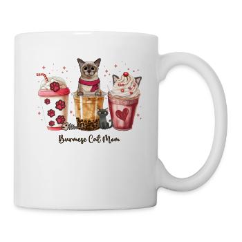 Cute little Coffee and my Burmese Cat Coffee Cups - Mug - white - Right