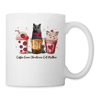 Cute little Coffee and my Chartreux Cat Coffee Cup - Mug - white - Right