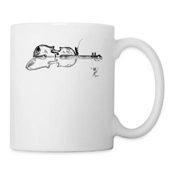 Violin Angler Violinist Musician And Fisherman Fis - Tasse - Weiß - Rechts