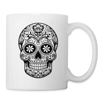 Crâne de sucre mexicain - Mug blanc - blanc - Droite