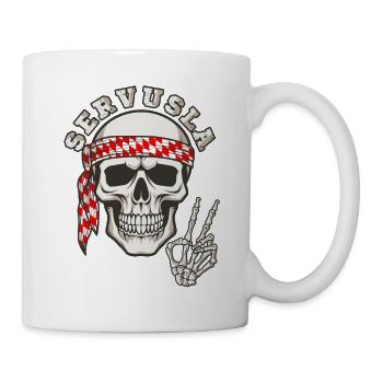 Fränkischer Totenkopf Servusla - Tasse - Weiß - Rechts