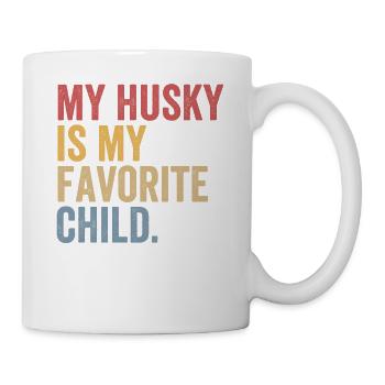 Amoureux des chiens husky - Mug blanc - blanc - Droite