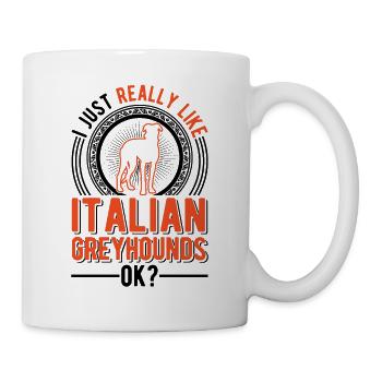Cadeau de lévrier italien - Mug blanc - blanc - Droite