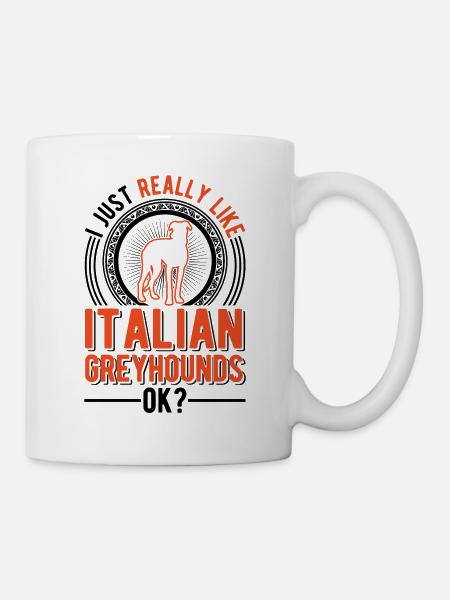 Italienischer Windhund Geschenk - Tasse - Weiß