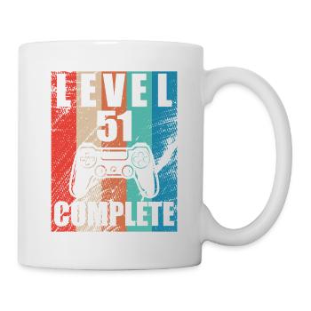 Level 51 abgeschlossen - Tasse - Weiß - Rechts