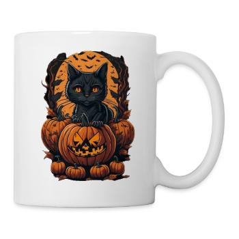 Halloween cats, funny cat Halloween - Mug - white - Right