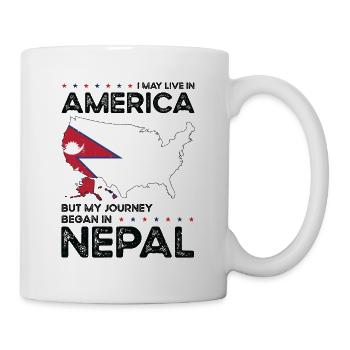Nepalese American Patriot USA Grown Nepal US Flag - Mug - white - Right