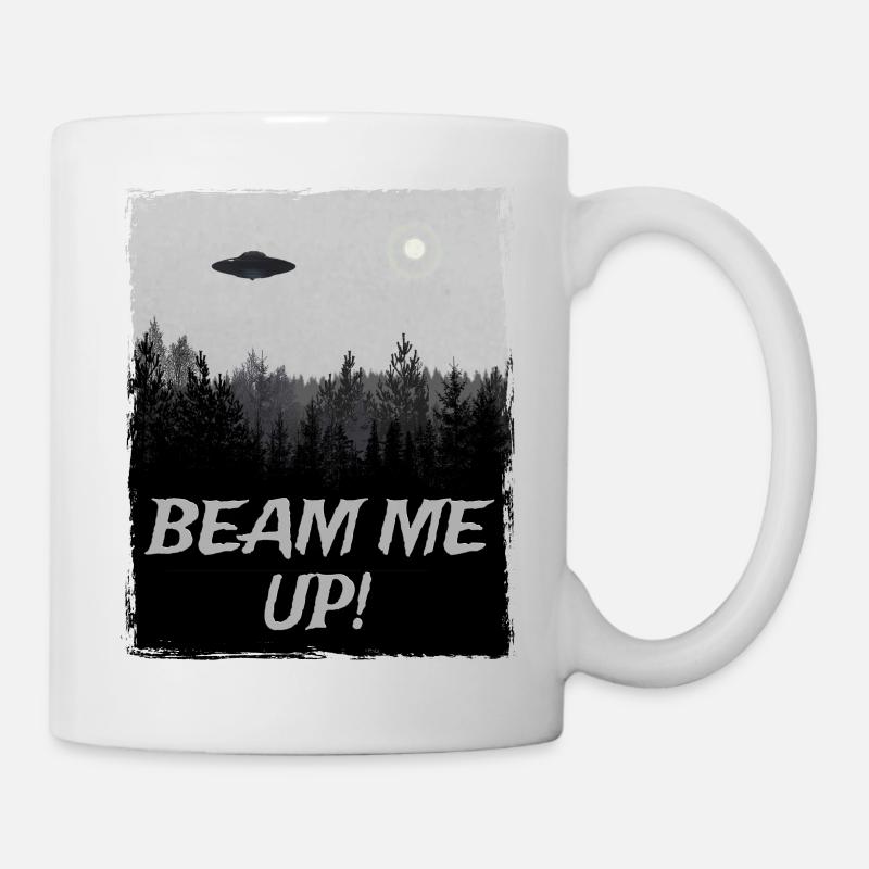 Alien UFO Alien Spaceship Saucer - Mug - white