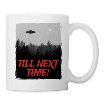 Alien UFO Außerirdischer Raumschiff Untertasse - Tasse - Weiß - Rechts