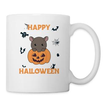 tapir in Kürbis süße tapire Happy Halloween - Tasse - Weiß - Rechts