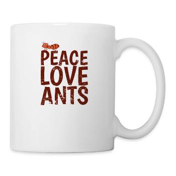 Peace Love Fourmis rampantes insectes rampants - Mug blanc - blanc - Droite