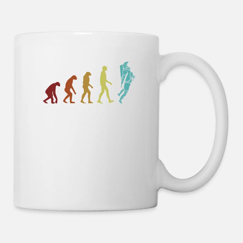 Astronaut Evolution Kosmonaut Raumschiff - Tasse - Weiß