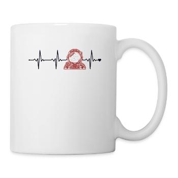 Astronaut Heartbeat Taikonaut Cosmonaut - Mug - white - Right