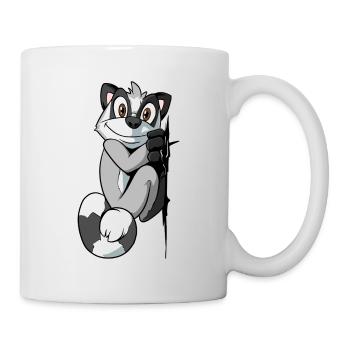 Drôle de moufette de dessin animé - Mug blanc - blanc - Droite