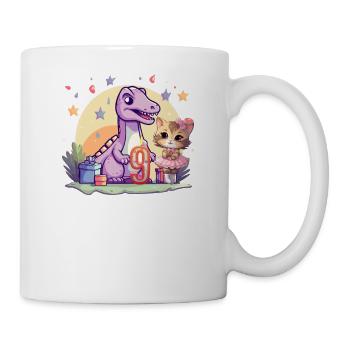 Girl Ballet Dinosaur Cat 9 years old 9 - Mug - white - Right