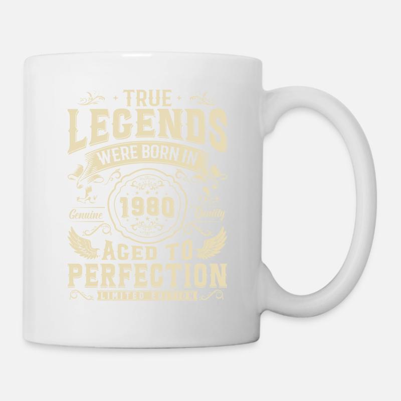 Cadeau d’anniversaire Legends 1980 - Mug blanc - blanc