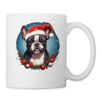 Bouledogue français de Noël - Mug blanc - blanc - Droite