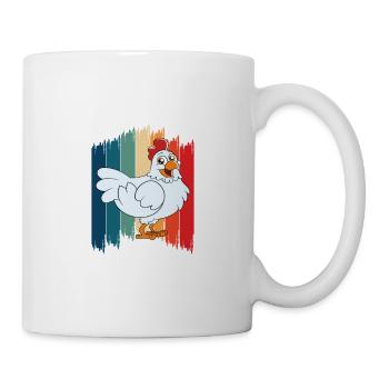 Lustiger Hühner Spruch Huhn - Tasse - Weiß - Rechts