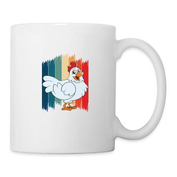 Lustiger Hühner Spruch Huhn - Tasse - Weiß - Rechts