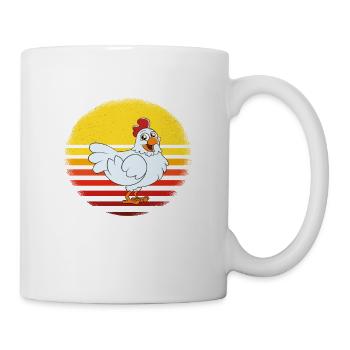 Lustiger Hühner Spruch Huhn - Tasse - Weiß - Rechts