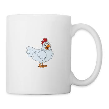 Lustiger Hühner Spruch Huhn - Tasse - Weiß - Rechts