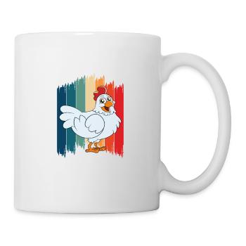 Lustiger Hühner Spruch Huhn - Tasse - Weiß - Rechts