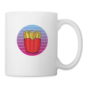 Lustige Pommes Lustig French Fries - Tasse - Weiß - Rechts