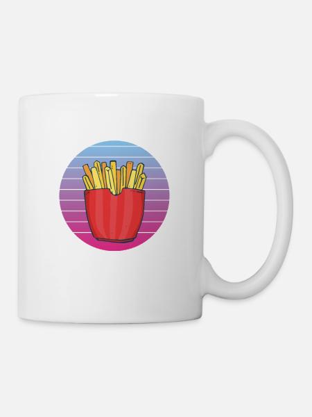 Lustige Pommes Lustig French Fries - Tasse - Weiß