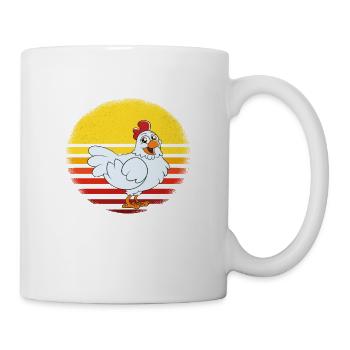 Lustiger Hühner Spruch Huhn - Tasse - Weiß - Rechts