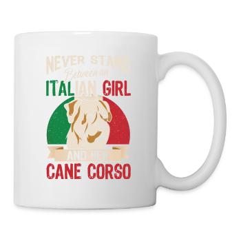 Une Italienne et son Corso de canne - Mug blanc - blanc - Droite