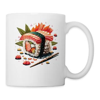 Sushi passion: Authentique sushi japonais - Mug blanc - blanc - Droite