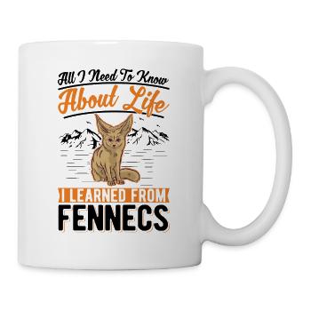 Fennek Geschenk Wüstenfuchs - Tasse - Weiß - Rechts