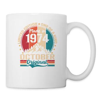 October 1974 Birthday Gift 1974 October - Mug - white - Right